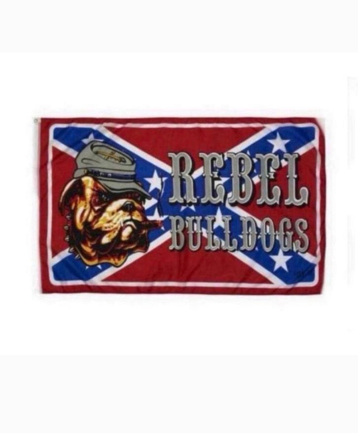 vlag, rebel met bulldog, hobby, mancave, biker, rocker, Diversen, Ophalen of Verzenden, Nieuw