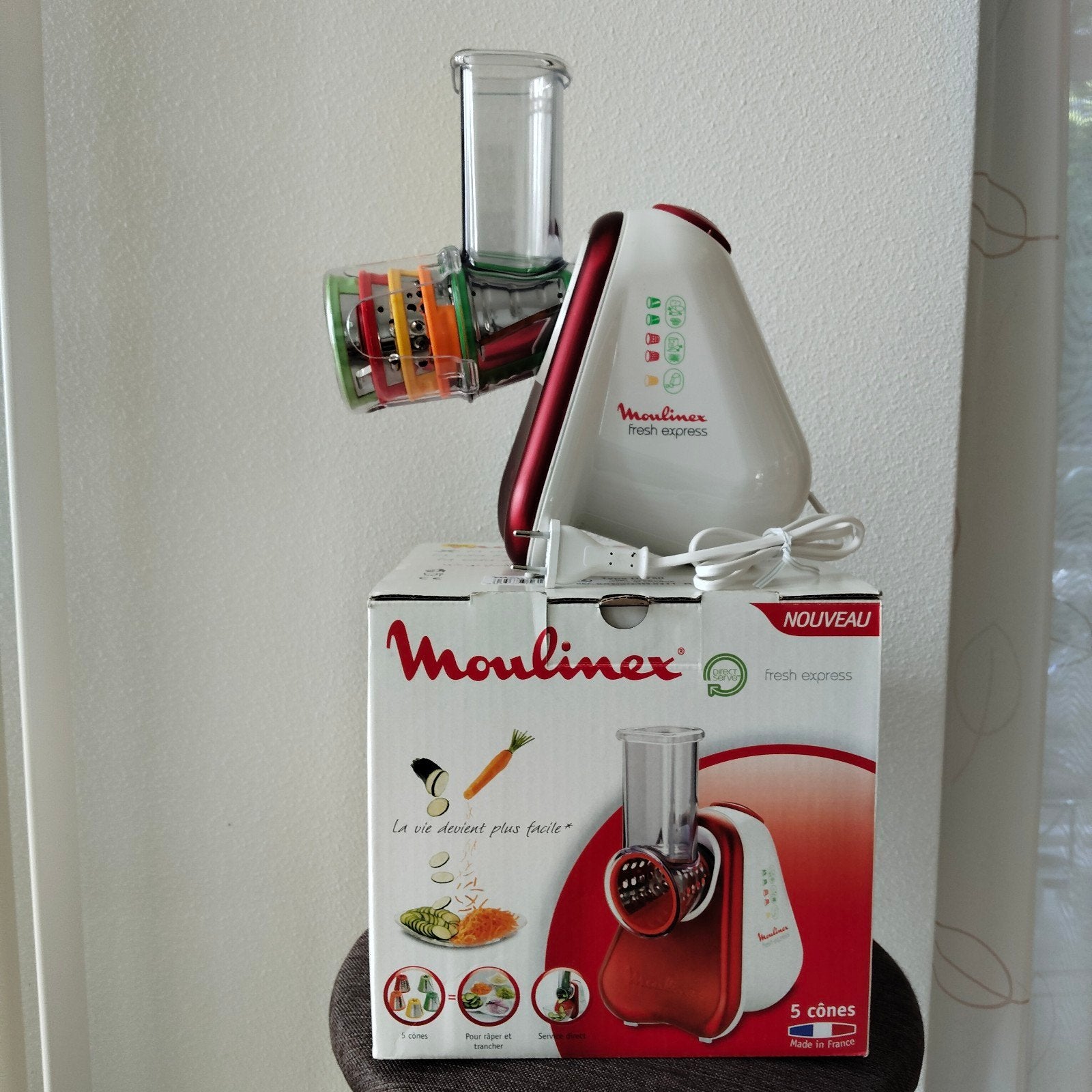 Moulinex snijden apparaat, Snij-/serveerplank, Ophalen of Verzenden, Zo goed als nieuw, Metaal