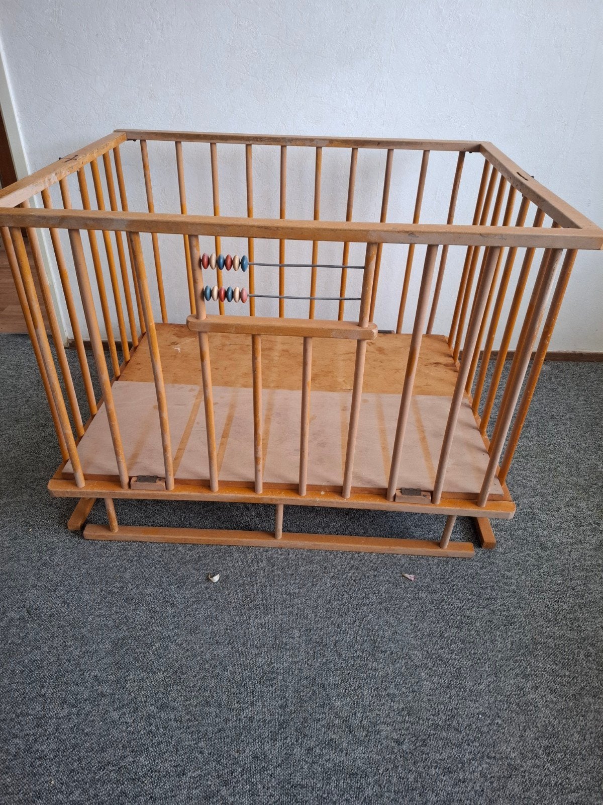 Houten box met telraam uit de jaren 70, Kinderen en Baby's, Ophalen, Gebruikt, Overige typen