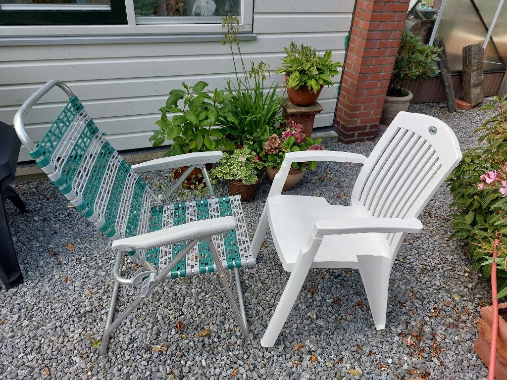 Tuinstoelen, Ophalen, Gebruikt, Kunststof, Stapelbaar