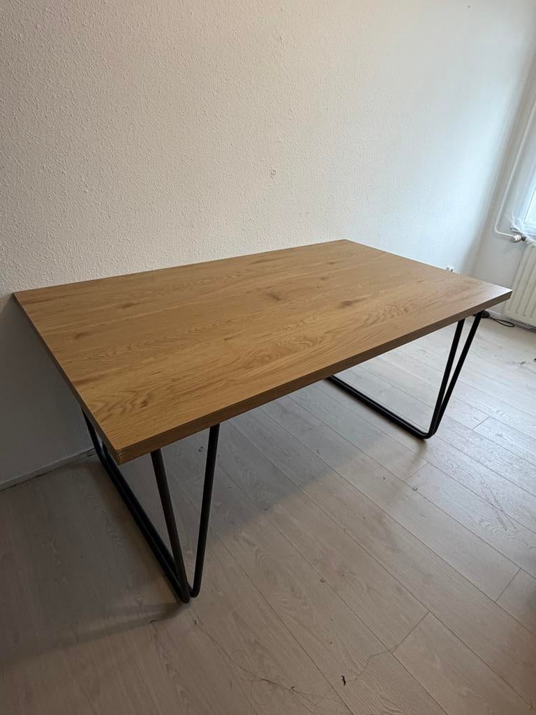 Stevige Moderne Eettafel / Bureau (90x160 cm), Huis en Inrichting, Tafels | Eettafels, Gebruikt, 150 tot 200 cm, Vier personen