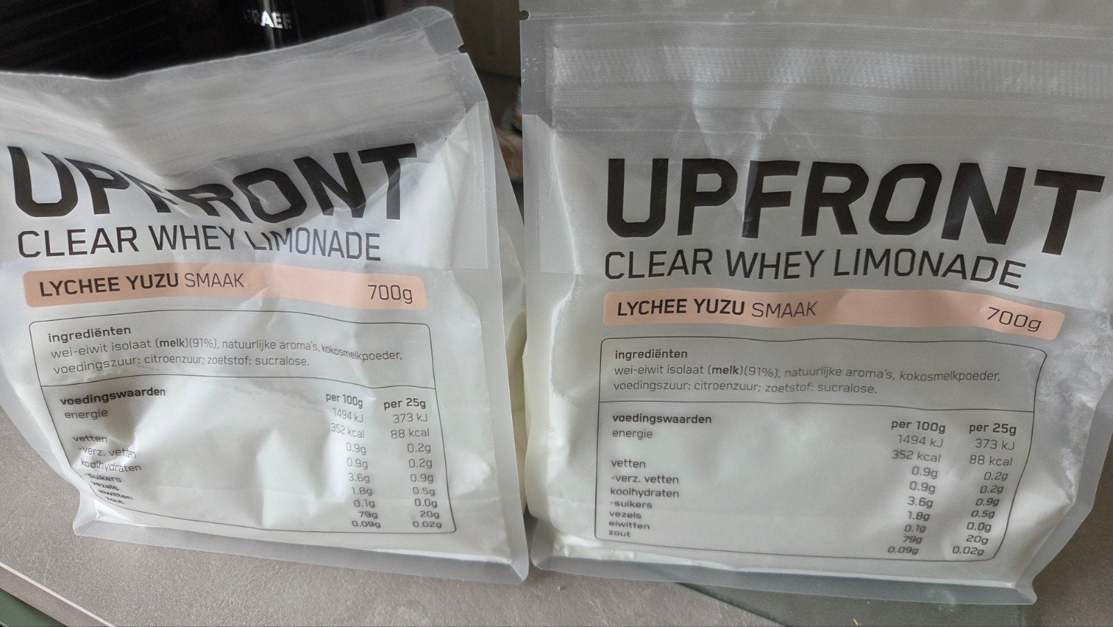 Upfront Clear Whey Lychee Yuzu, Ophalen, Nieuw, Poeder of Drank