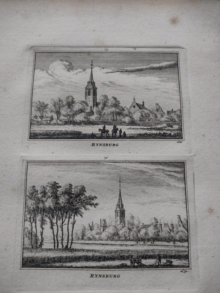 075/076 Rijnsburg Kopergravure 18e Eeuw dl 3, Antiek en Kunst, Ophalen of Verzenden