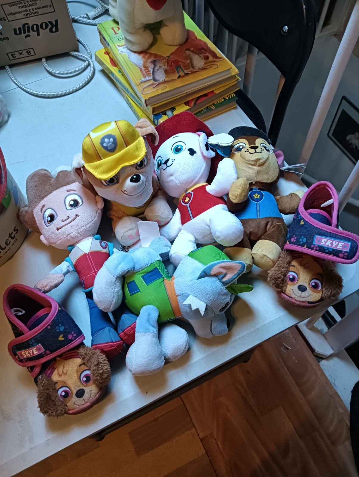 Paw Patrol knuffels en sloffen set, Ophalen, Gebruikt, Overige merken, Blauw