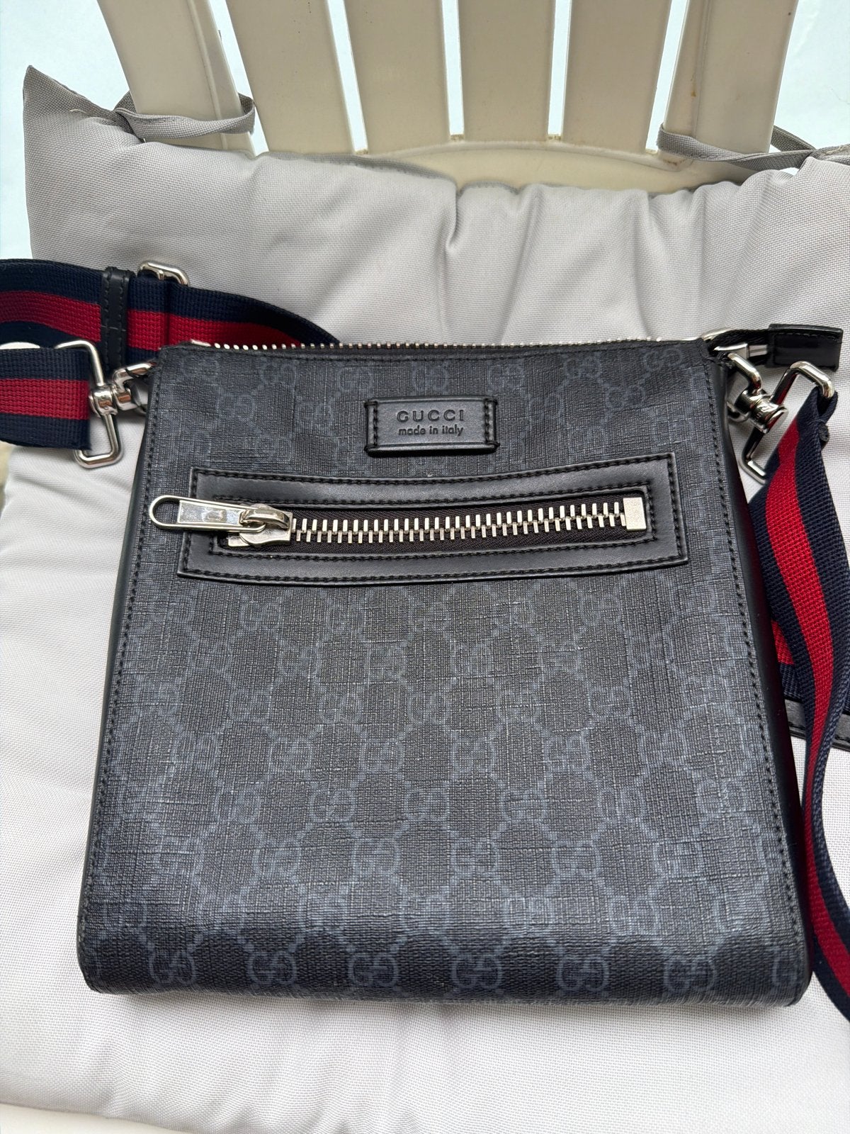 Originele Gucci Messenger Supreme - Zo goed als nieuw, Ophalen of Verzenden, Zo goed als nieuw, Zwart, Overige merken