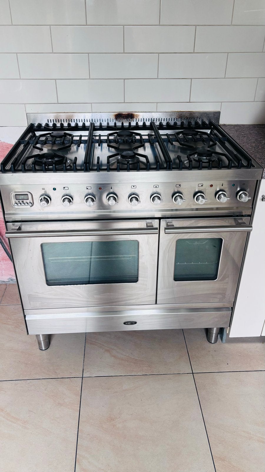 Fornuis met 6 gaspitten en 2 ovens, Ophalen, Gebruikt, Gas, Vrijstaand