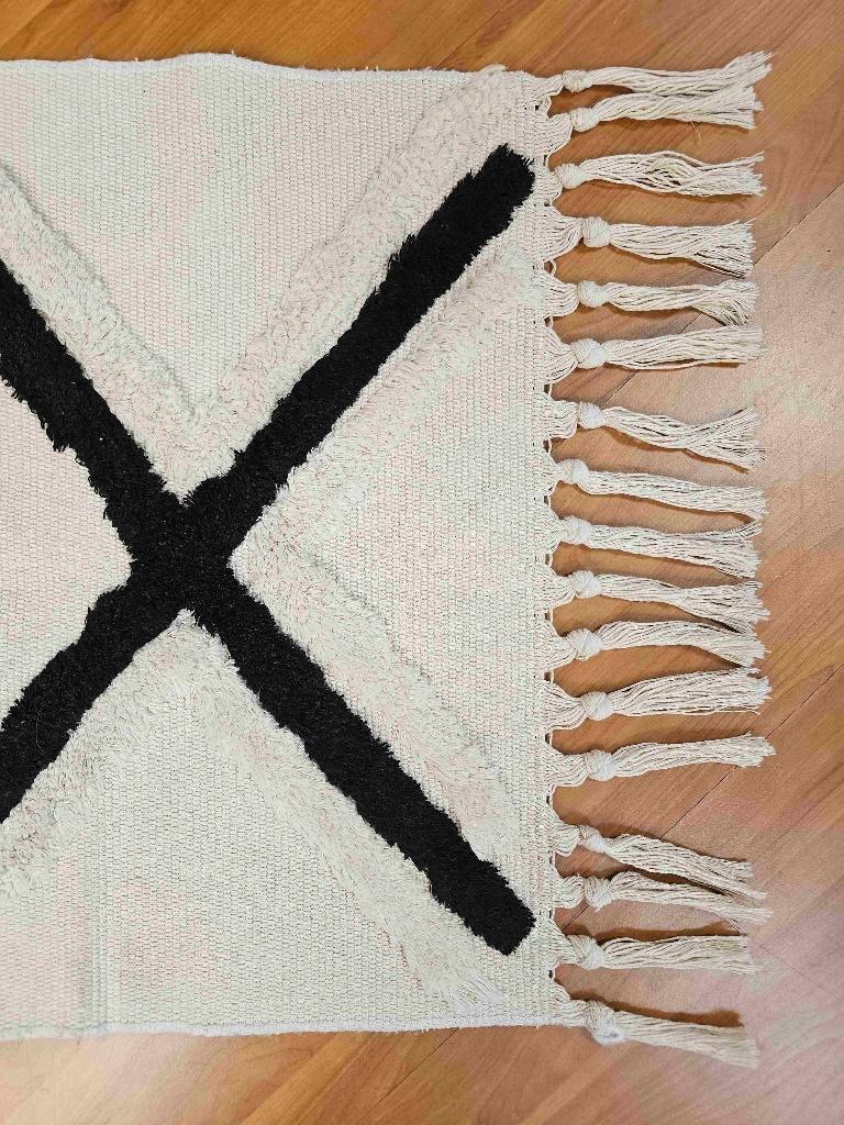 Bohemian Vloerkleed 82/50 cm, Gebruikt, 50 tot 100 cm, Wit, Etten-Leur