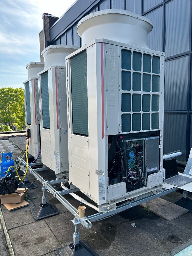 5 kW airco all-in, compleet gemonteerd voor €1.300, Witgoed en Apparatuur, Airco's, Koelen en Ontvochtigen, Timer, Nieuw, 3 snelheden of meer