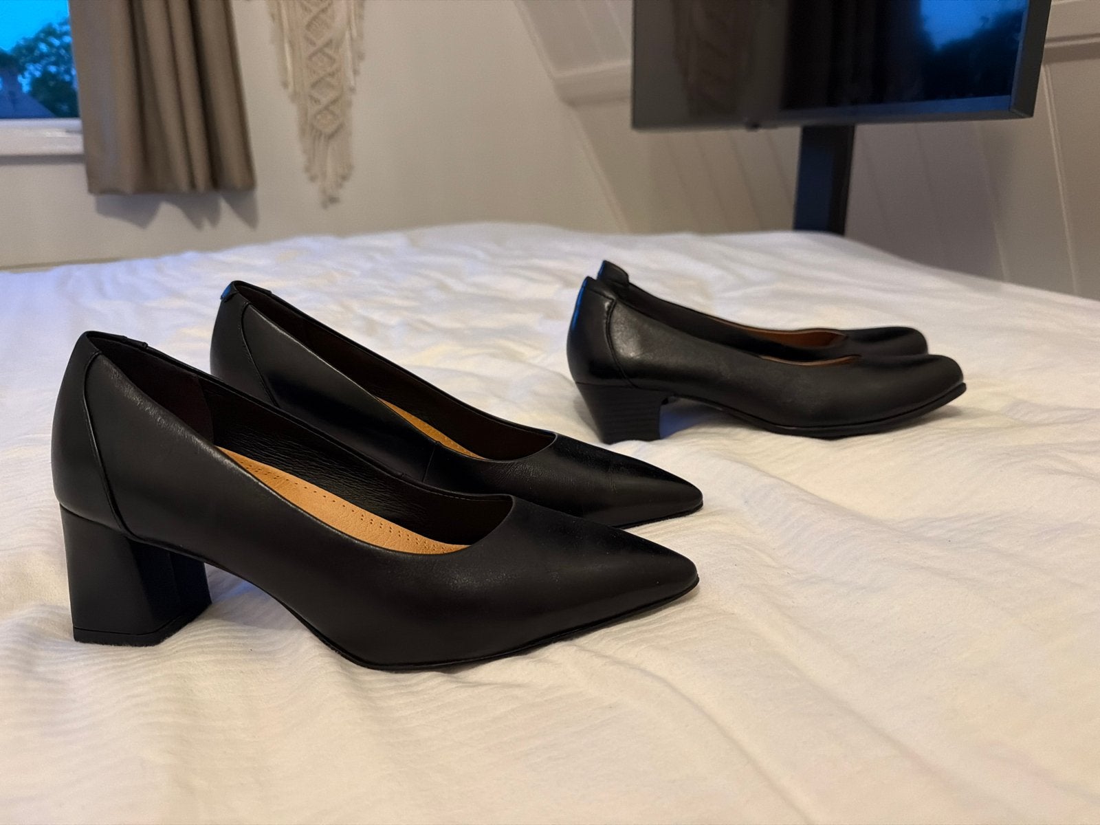 Zwarte stewardess pumps van Manfield maat 39, Ophalen of Verzenden, Zo goed als nieuw, Zwart, Pumps