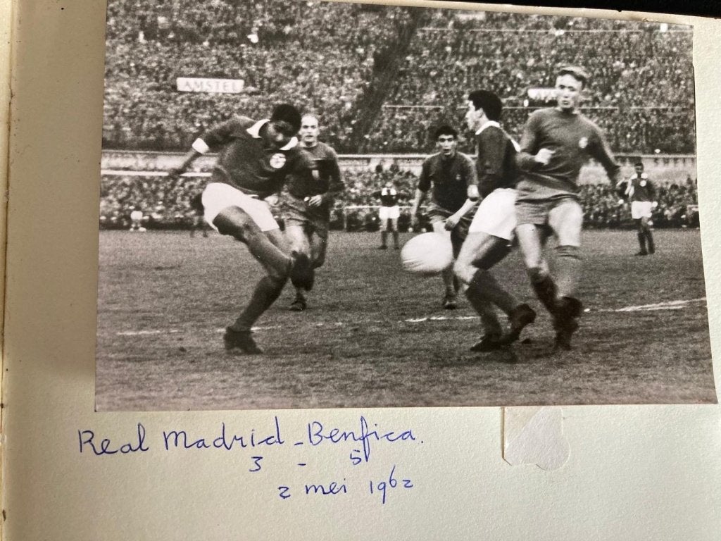 Bijzondere kaart Real Madrid - Benfica Europa Cup Finale '62, Verzenden, Gebruikt, Buitenlandse clubs, Poster, Plaatje of Sticker