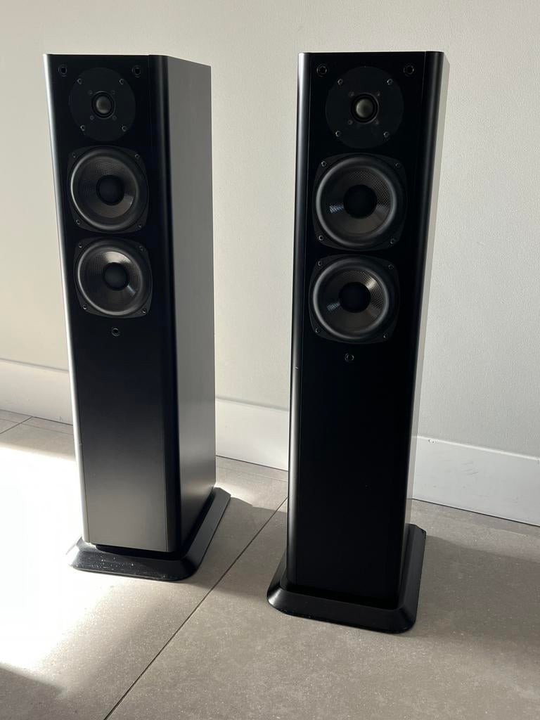 Te Koop leuke set Phonar speakers, Audio, Tv en Foto, Luidsprekers, Zo goed als nieuw, 120 watt of meer, Front, Rear of Stereo speakers