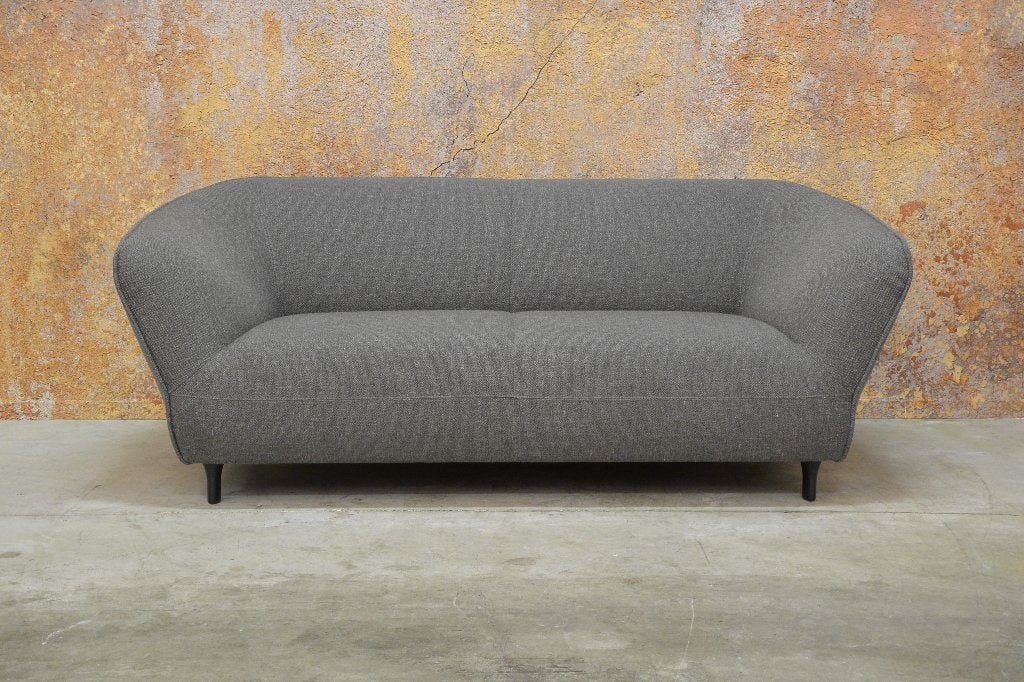 Als NIEUW! grijze stoffen Leolux Pode Turia design bank, Leolux, Leolux, 150 tot 200 cm, Tweepersoons