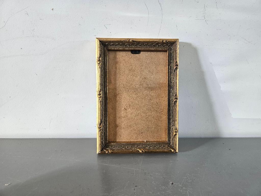 Gouden fotolijst, Ophalen of Verzenden, Metaal of Aluminium, Minder dan 50 cm, Minder dan 50 cm