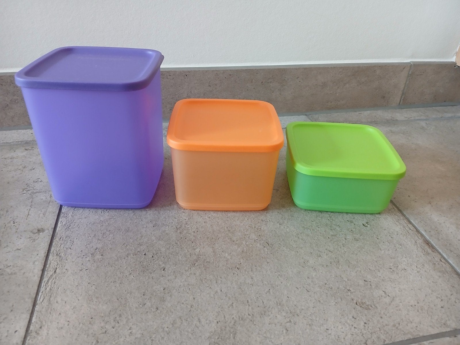 Tupperware kubus/blokbussen, voorraadbussen, ruimtespaarders, Met deksel, Overige kleuren, Overige typen, Ophalen of Verzenden