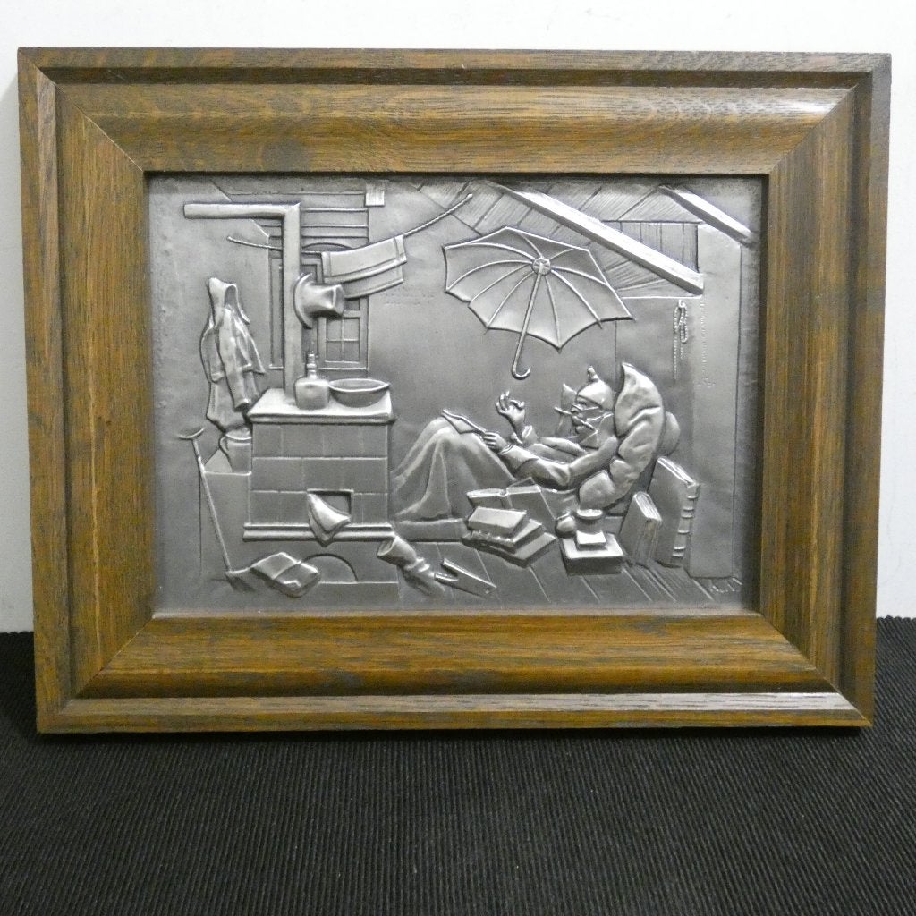 Tinnen relief van "Sandman" [742], Ophalen