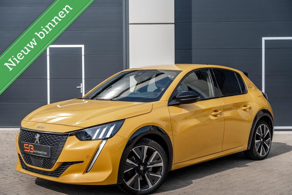 Peugeot 208 1.2 PureTech GT-Line Carplay|360 Cam|LED|Vol!, 1199 cc, Leder en Stof, Geel, Bedrijf