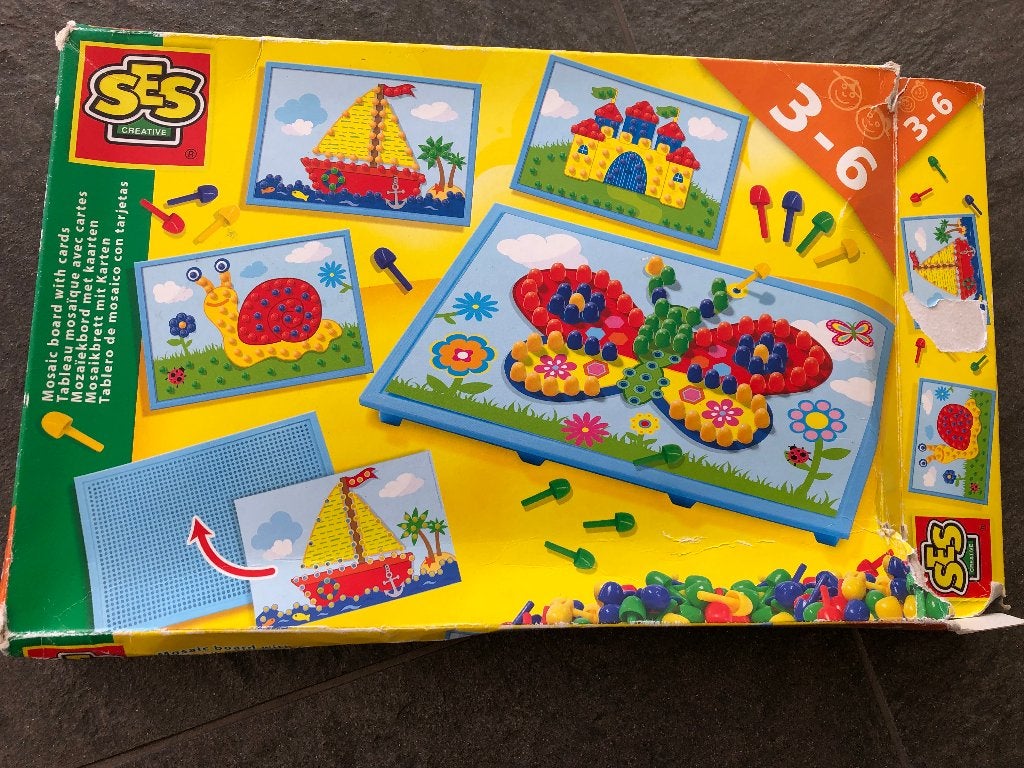 mozaiekbord met kaarten, Ophalen of Verzenden, Gebruikt, Knutselen