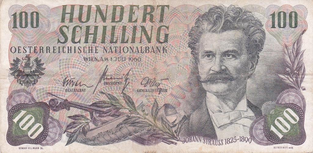 OESTERREICHE NATIONALBANK 1960    100 SCHILLING, Postzegels en Munten, Bankbiljetten | Europa | Niet-Eurobiljetten, Ophalen of Verzenden
