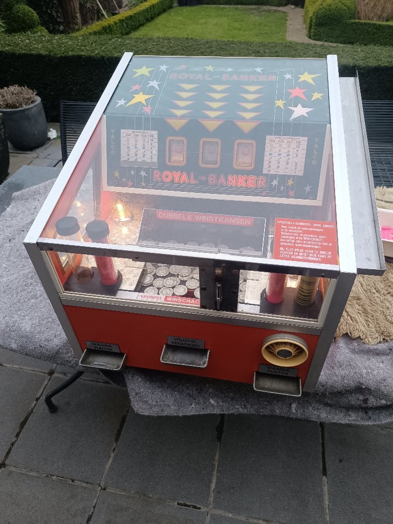 Muntenschuiver Royal banker, Verzamelen, Automaten | Gokkasten en Fruitautomaten, Overige munten, Ophalen, Gebruikt