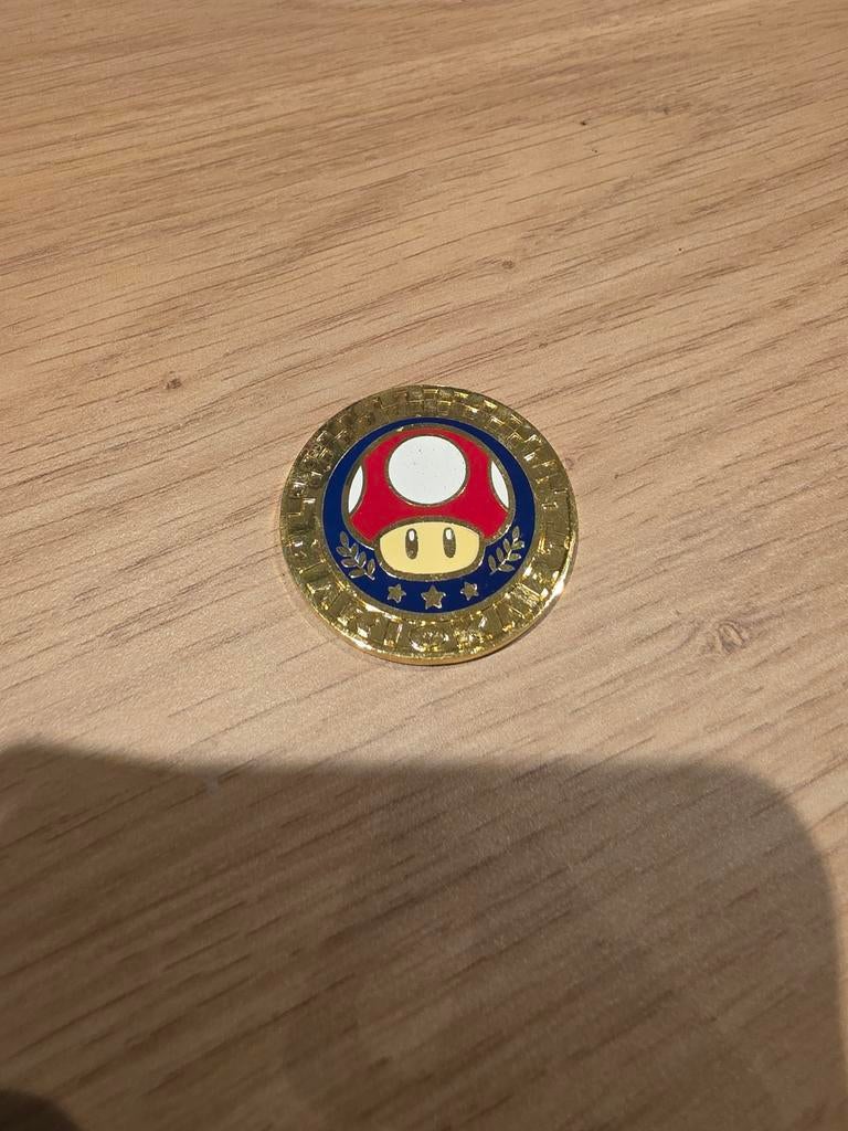 Mario Kart Munt - Gouden Mushroom Munt, Ophalen of Verzenden, Midden-Oosten, Losse munt, Goud