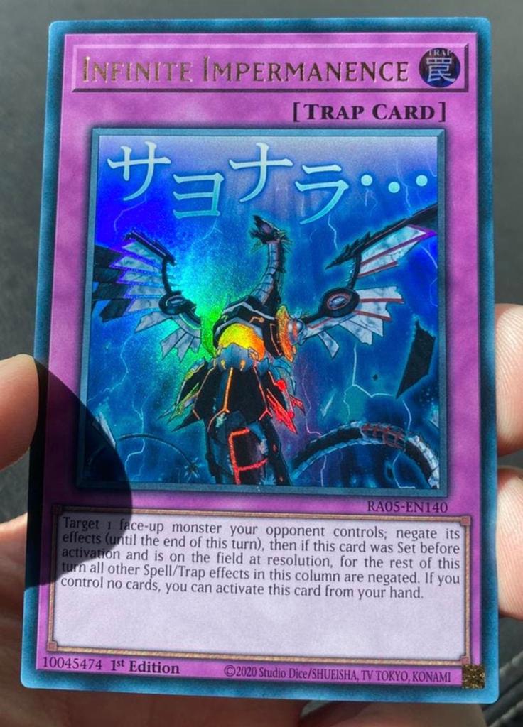 Yu-Gi-Oh! Stamped Infinite Impermanence RA05 1st !, Hobby en Vrije tijd, Verzamelkaartspellen | Yu-gi-Oh!, Ophalen of Verzenden