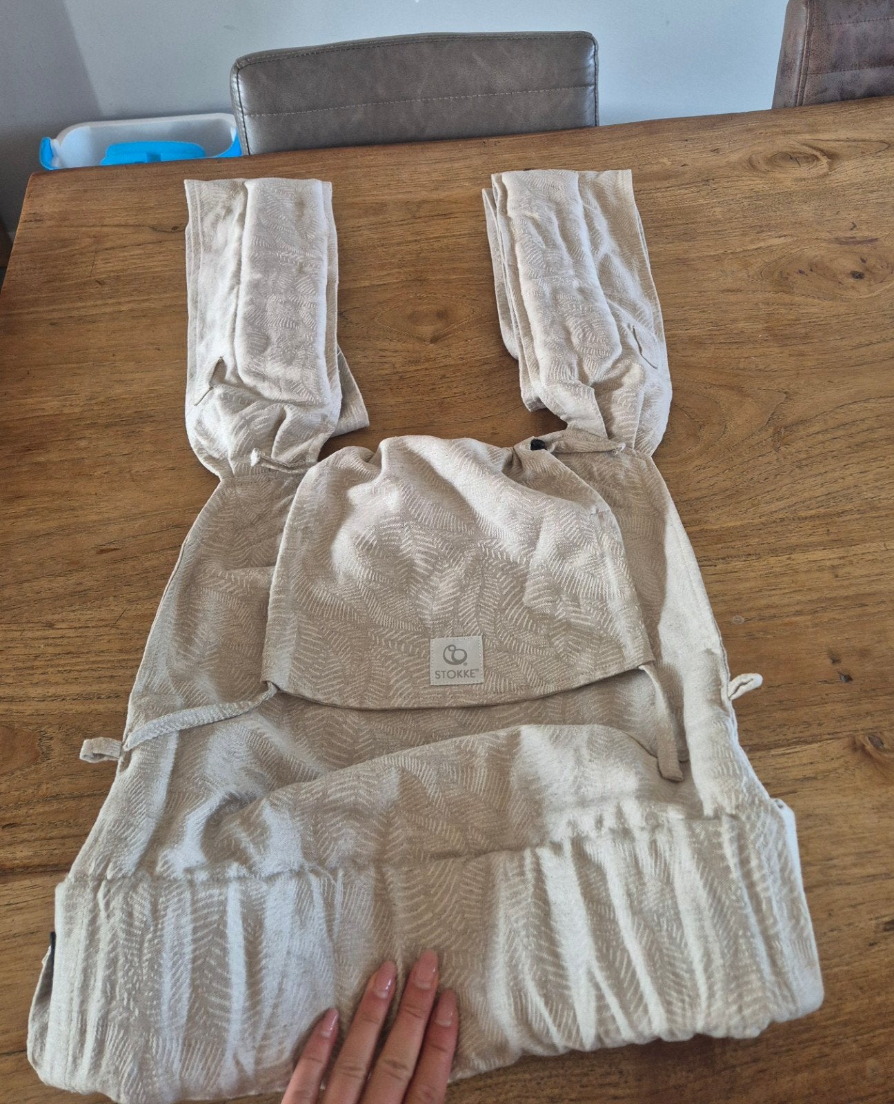 Stokke MyCarrier Draagzak - Beige, Ophalen of Verzenden, Zo goed als nieuw, Buik of Rug, Draagzak