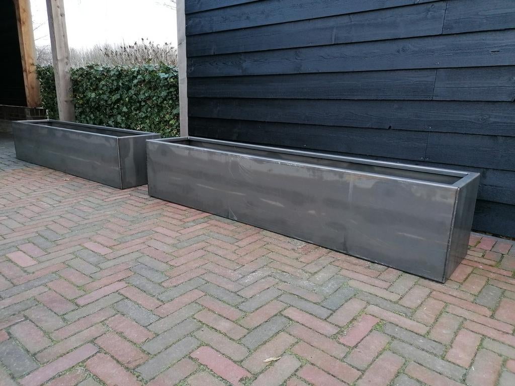 Super mooie grote bloembakken cortenstaal 300x40x40 3mm, 100 cm of meer, Nieuw, Ophalen of Verzenden, Metaal