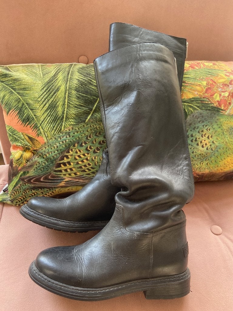 Shabbies Duck Tala Boot Black maat 39, Kleding | Dames, Schoenen, Hoge laarzen, Shabbies Amsterdam, Zwart, Nieuw