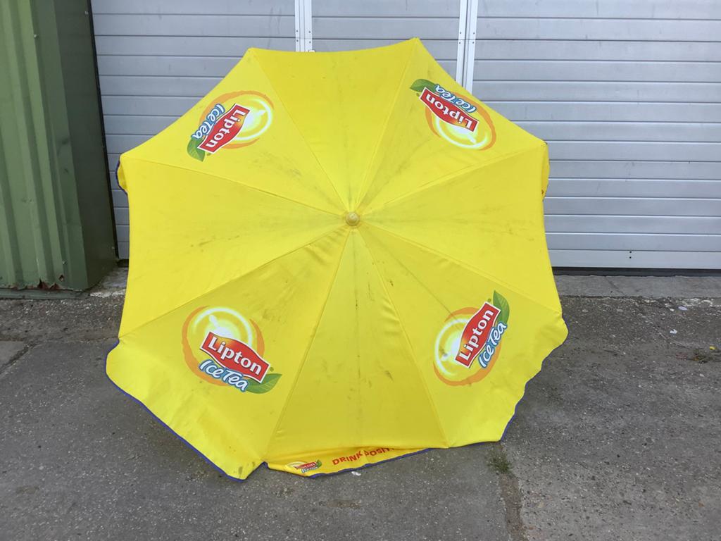 Lipton Ice Tea parasol, Ophalen, Gebruikt, Strandparasol