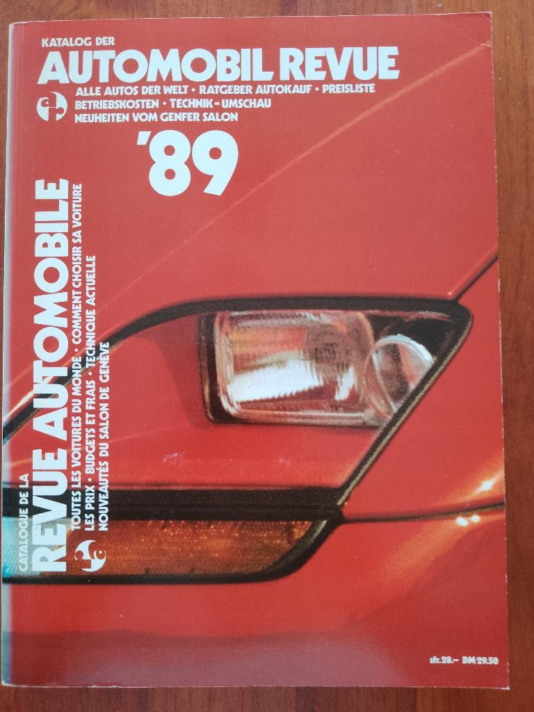 Revue Automobile / Automobil Revue 1989, Ophalen of Verzenden, Nieuw, Algemeen