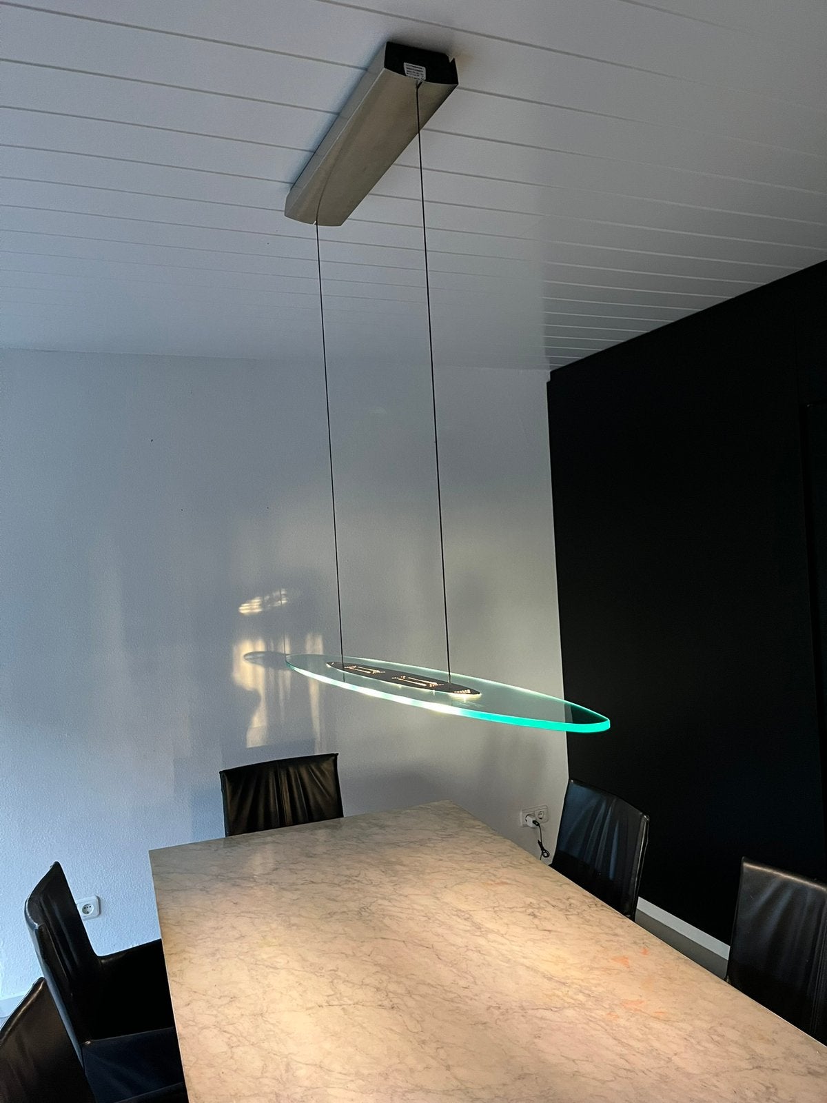 Gio Queen Elizabeth hanglamp – 140 cm – helder glas, Ophalen of Verzenden, Zo goed als nieuw, Glas