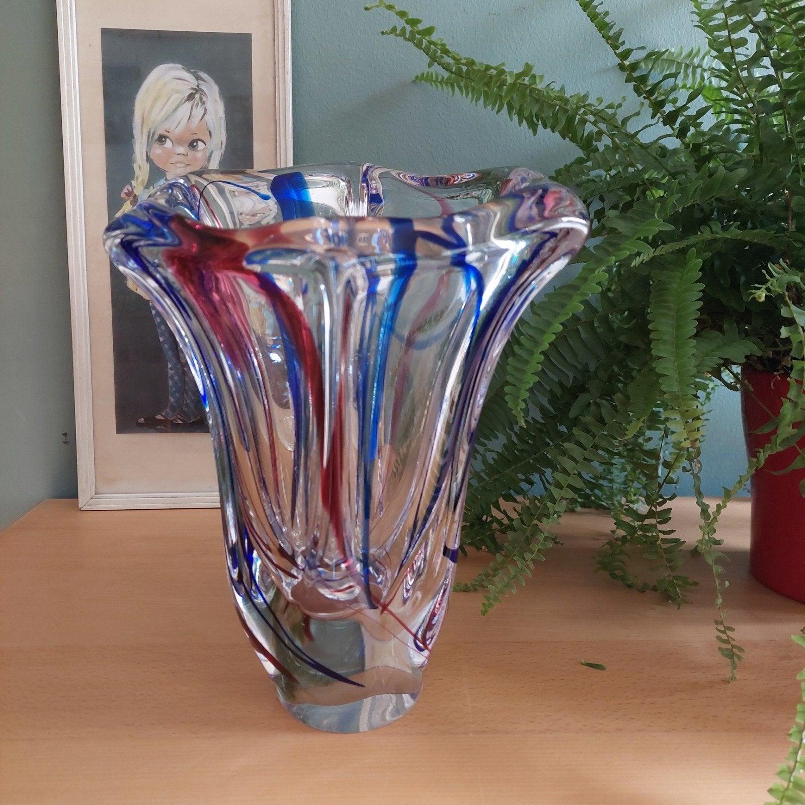 Lucky Vintage Kristalunie Vaas Max Verboeket Maastricht, Ophalen of Verzenden