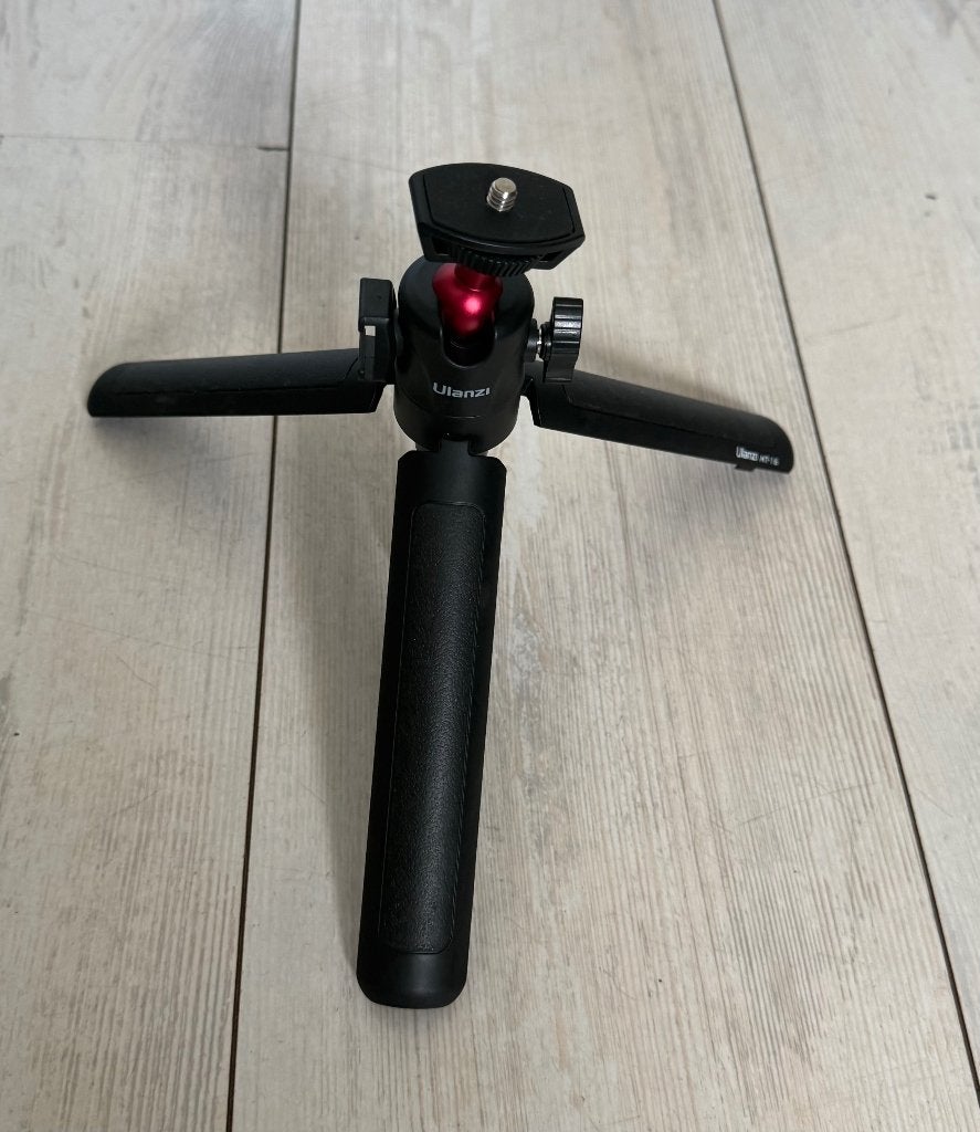 Ulanzi MT-16 Extendable Mini Tripod & Selfie Stick Cold Shoe, Ophalen of Verzenden, Zo goed als nieuw, Driepoot, Met balhoofd