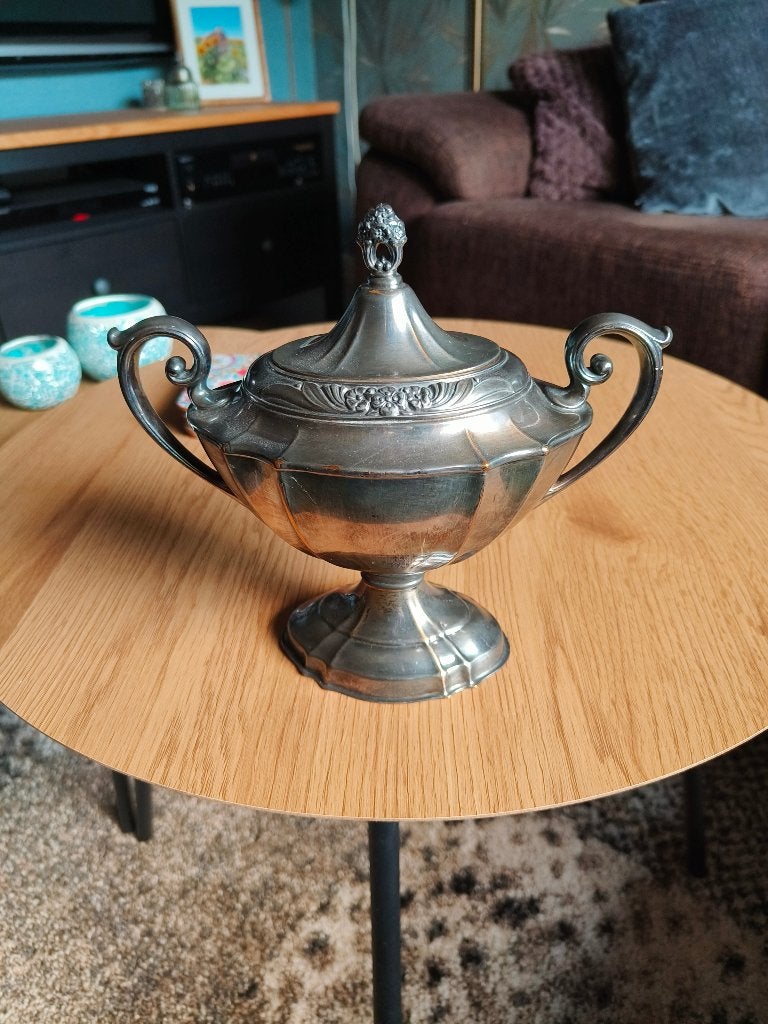 Suikerpot 1847 Rogers Bros "Eternally Yours"  (model 9703), Ophalen of Verzenden