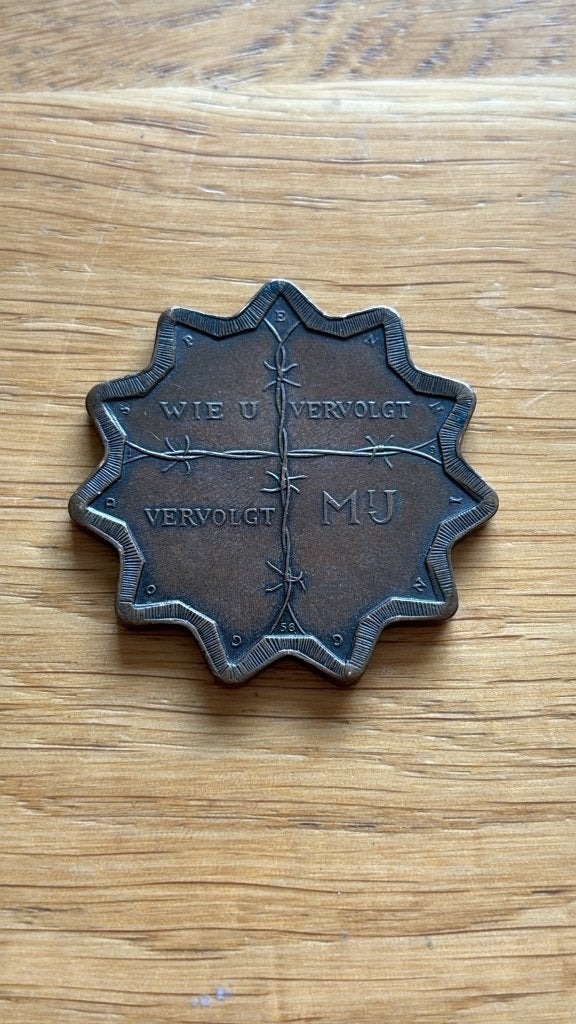 Bronzen Godspenning 1958, Ophalen of Verzenden, Brons, Nederland