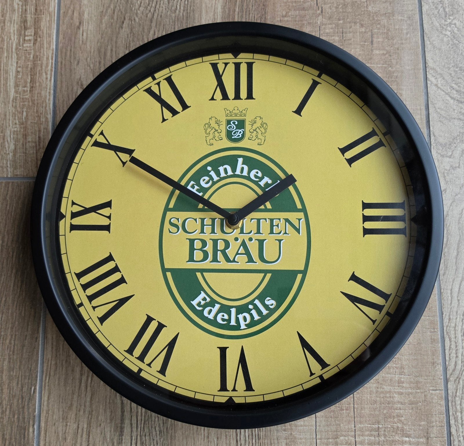 klok SCHULTENBRAU 30CM, Verzamelen, Biermerken, Ophalen of Verzenden, Nieuw, Reclamebord, Plaat of Schild, Overige merken