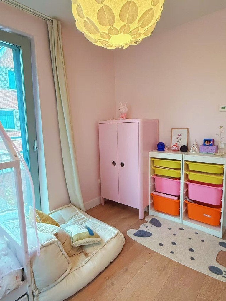 Roze kinder kledingkast – zeer goede staat, Ophalen, 100 tot 150 cm, Met klep(pen), 50 tot 100 cm