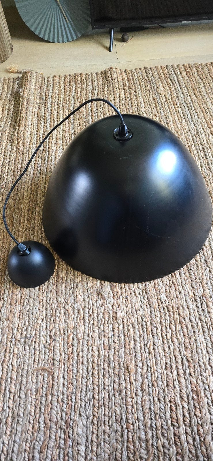 Grote bamboe hanglamp, Ophalen, Gebruikt