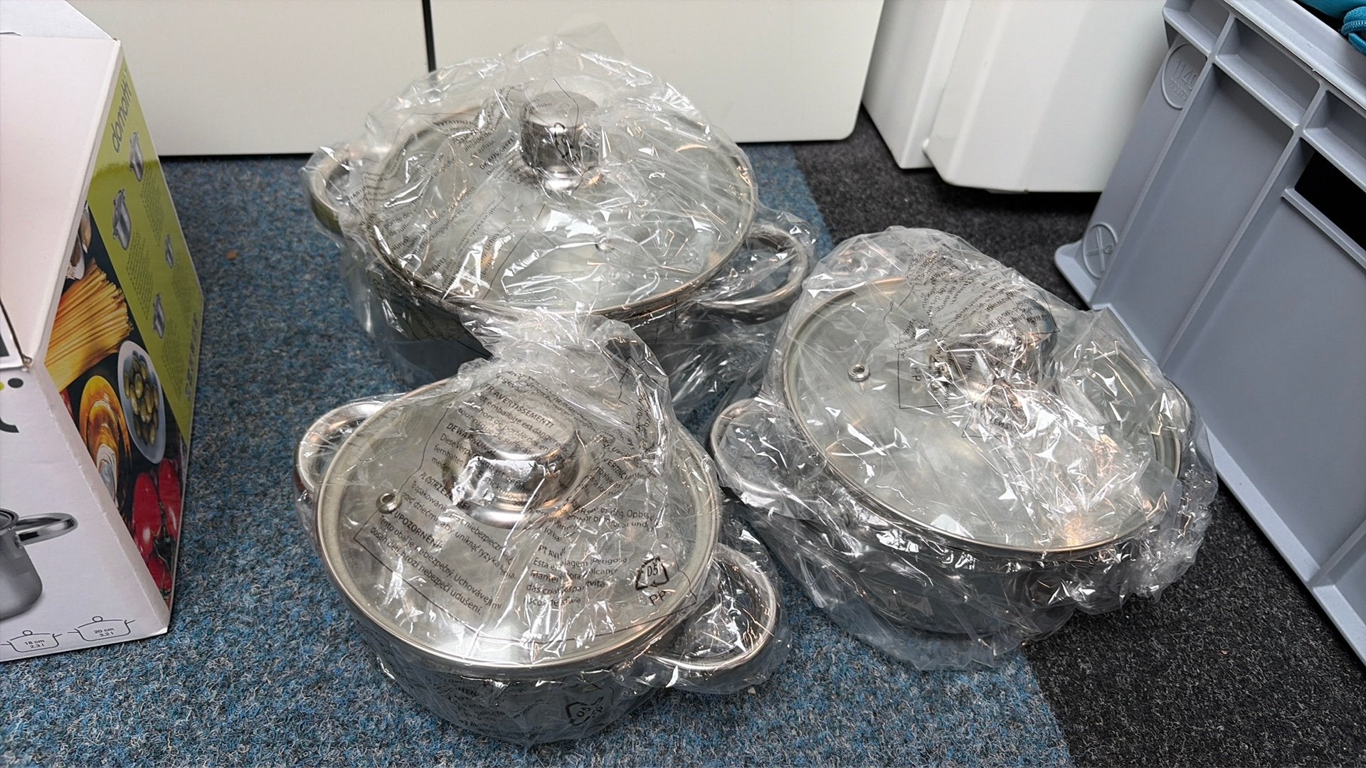 Pannen 14-16-18 cm NIEUW, Nieuw, Pannenset, Ophalen of Verzenden, Rvs