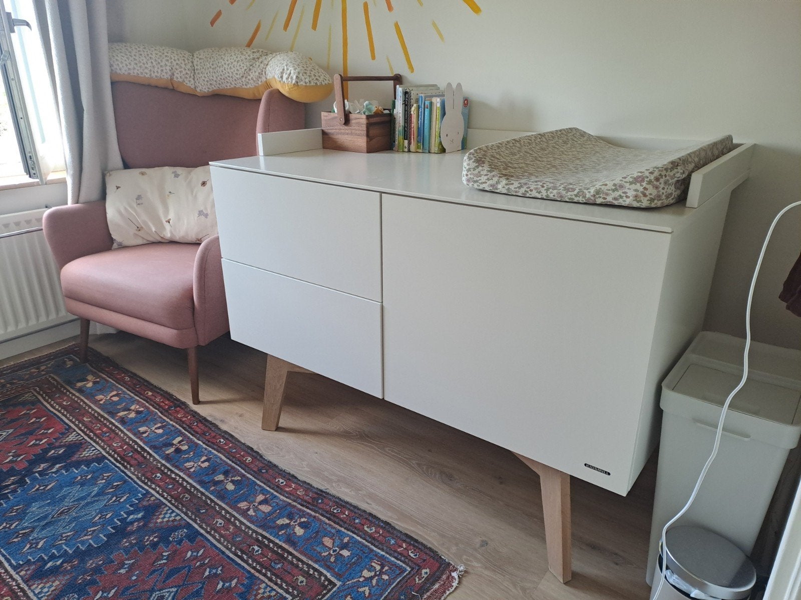 kidsmill 60s commode wit, incl bladvergroter, Ophalen, Gebruikt, 70 cm of meer, 100 cm of meer