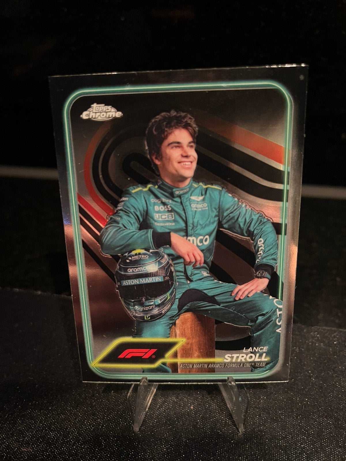 Topps Chrome F1 Lance Stroll Aston Martin, Hobby en Vrije tijd, Ophalen of Verzenden, Zo goed als nieuw