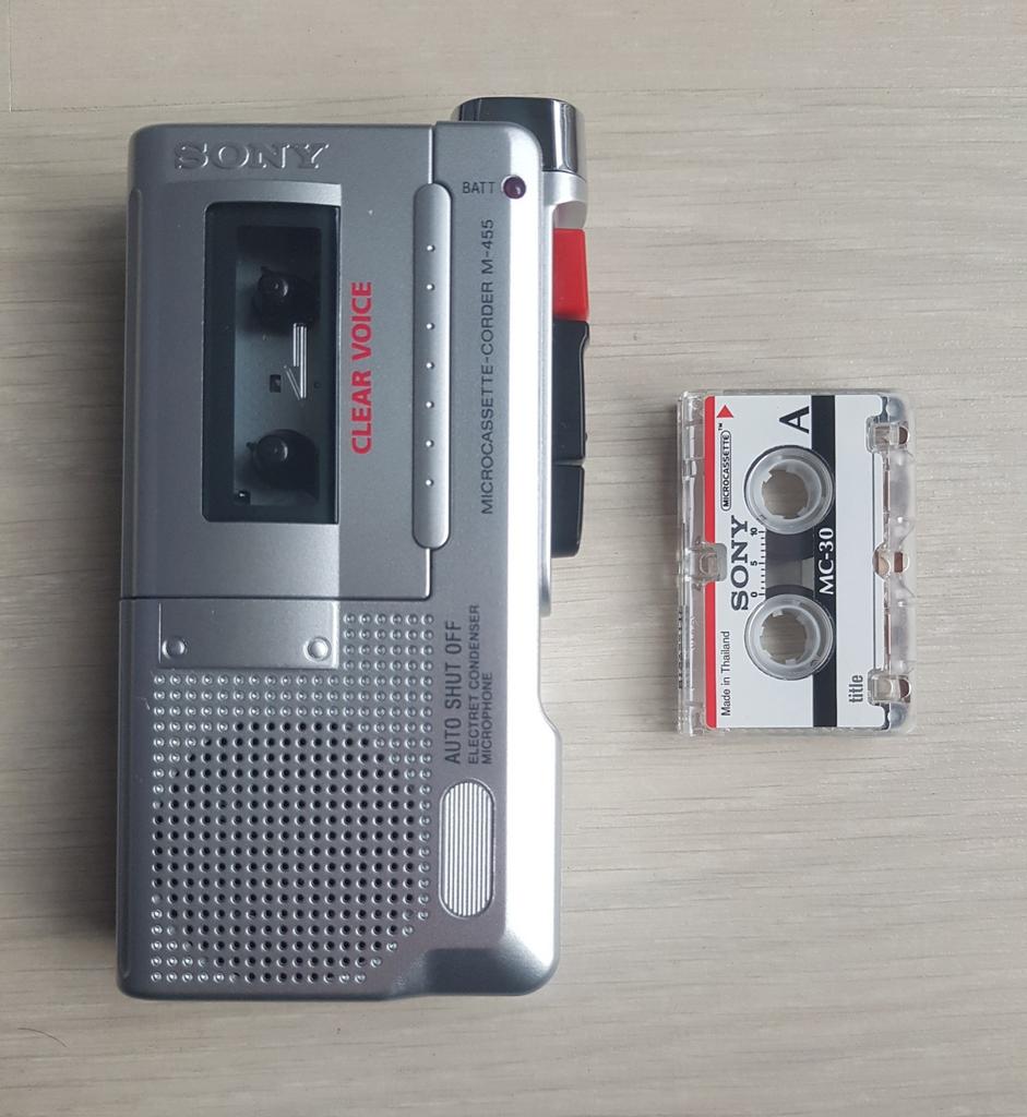 Sony Voice Memo Recorder M-455 Micro Cassette Recorder, Audio, Tv en Foto, Professionele Audio-, Tv- en Video-apparatuur, Ophalen of Verzenden
