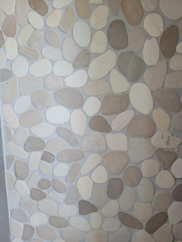 Decoratieve Kiezelstenen Mozaïek Tegel, Tuin en Terras, Grind, Keien en Split, Ophalen, Overige materialen, Beige, Nieuw