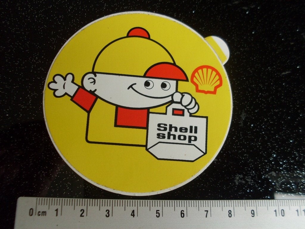 sticker shell shop logo, Verzenden, Zo goed als nieuw, Bedrijf of Vereniging