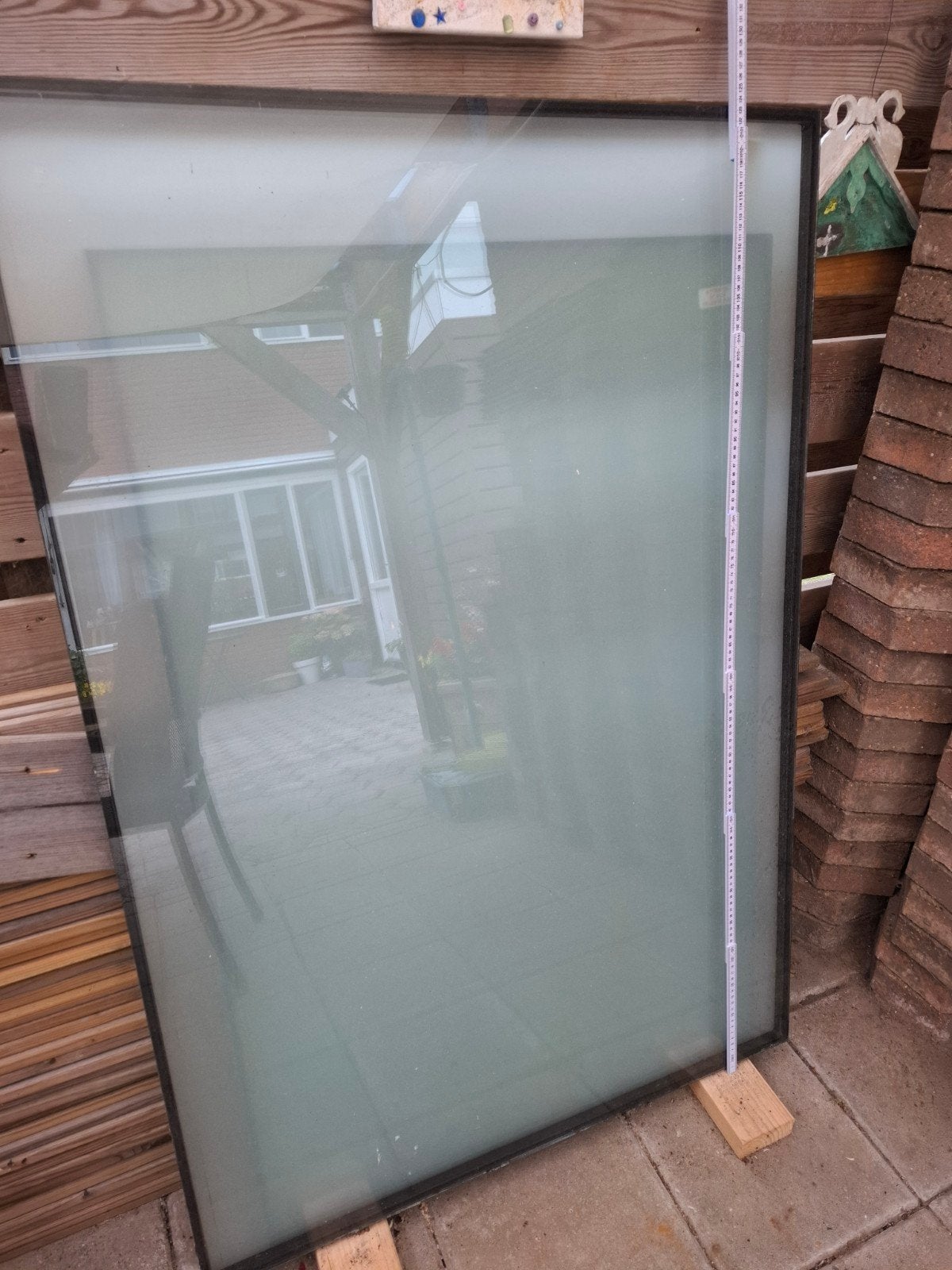 2x Melkglas ruiten - Diverse afmetingen, Doe-het-zelf en Verbouw, Glas en Ramen, Ophalen, Gebruikt, 80 tot 120 cm, 120 tot 160 cm
