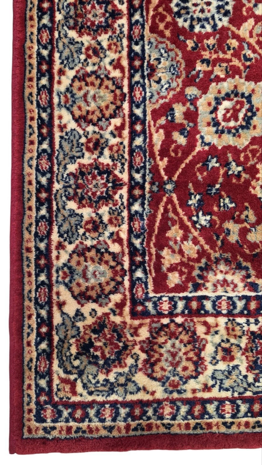 Vintage oosters wol Ghoum floral vloerkleed rood 138x195cm, 100 tot 150 cm, Www.hypepopup.nl, Zo goed als nieuw, Www.hypepopup.nl