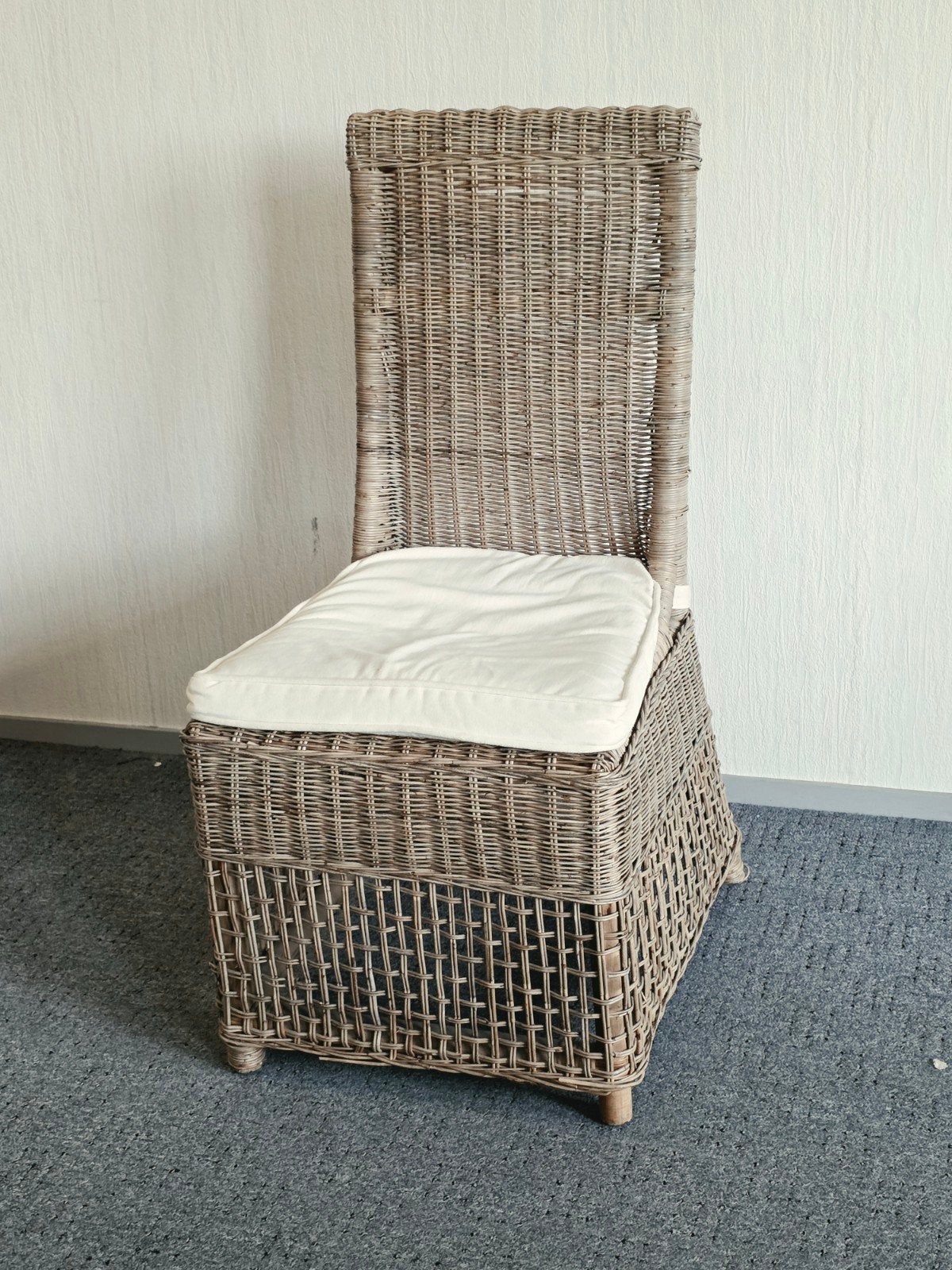 Riviera Maison rieten stoel met kussen, Ophalen, Gebruikt, Overige kleuren, Riet of Rotan