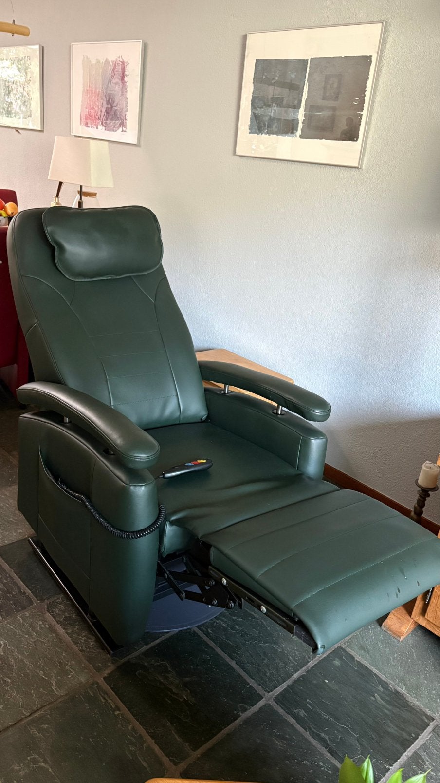 Elektrische sta-op-stoel (Fitform 570 Vario zorgfauteuil), Ophalen, Zo goed als nieuw, Leer, Klassiek