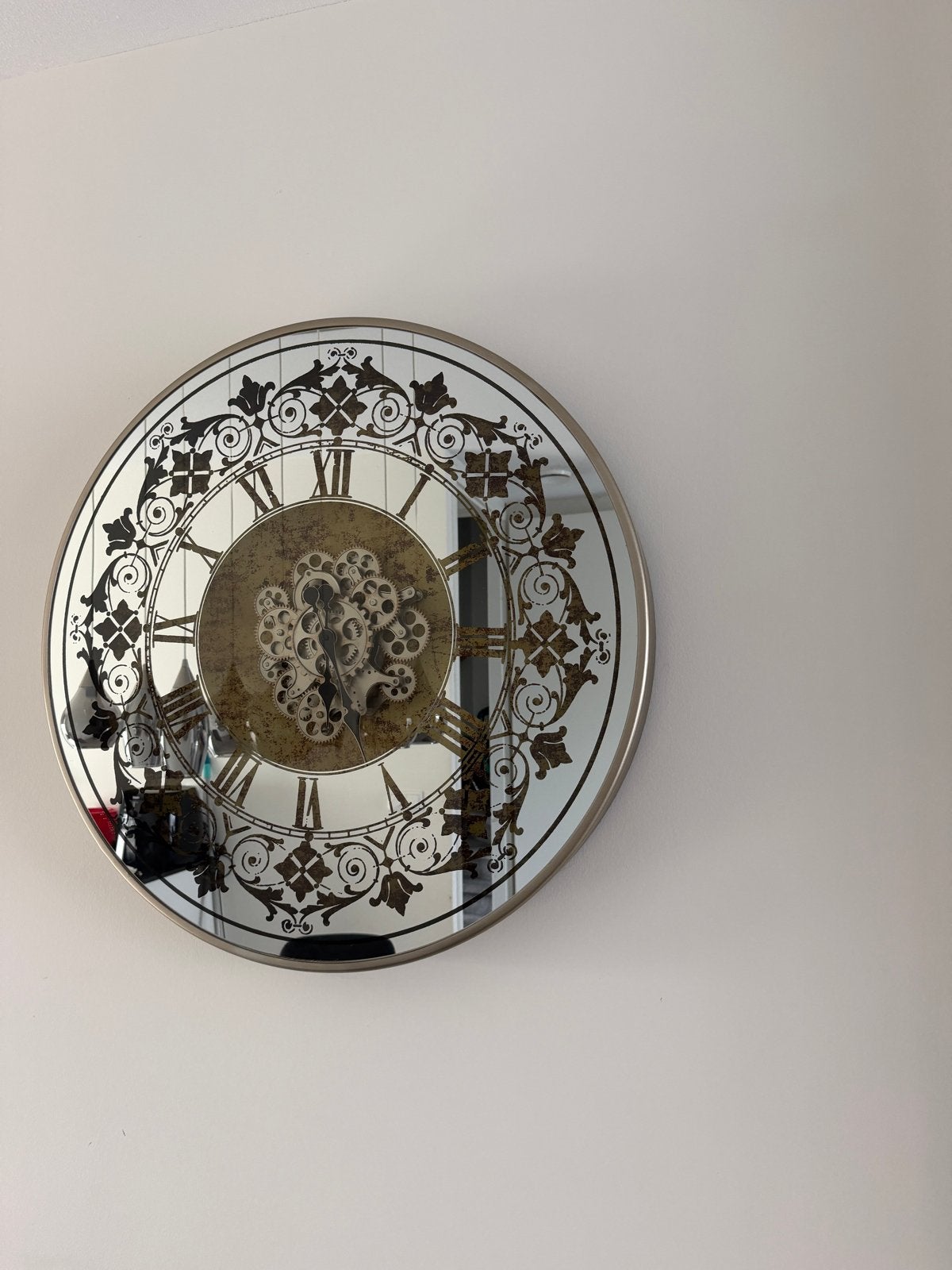 Supermooie Richmond wandklok met zichtbaar uurwerk, Zichtbaar uurwerk, Analoog, Ophalen of Verzenden, Zo goed als nieuw