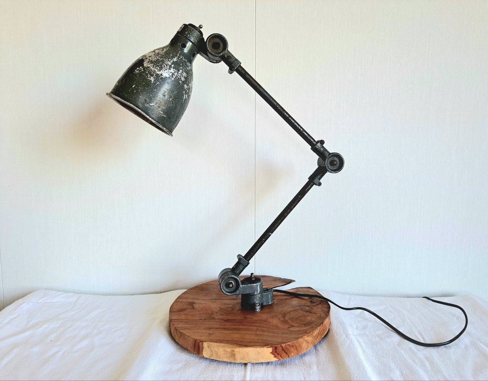 Vintage Sanfil J.L. Paris Industriële Bureaulamp, Ophalen of Verzenden